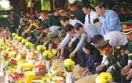 Truy điệu và an táng 17 hài cốt liệt sĩ hy sinh tại nước bạn Lào
