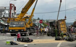 Thêm 1 nạn nhân tử vong trong vụ xe tải đâm xe máy và lao vào nhà dân ở Quảng Ngãi