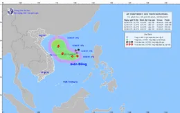 Áp thấp nhiệt đới giật cấp 8, cách quần đảo Hoàng Sa khoảng 360 km