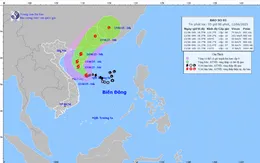Bão số 1 giật cấp 11 trên vùng biển phía Tây quần đảo Hoàng Sa