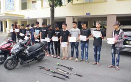 Bắt giữ nhóm thanh, thiếu niên cầm theo hung khí rượt đuổi nhau trên đường phố