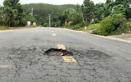 Quảng Ngãi : Nhiều hư hỏng tại tỉnh lộ 675 gây mất an toàn giao thông