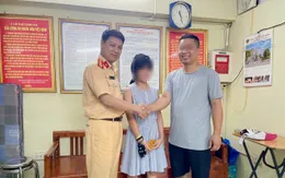 Bé gái 12 tuổi gửi thư cảm ơn CSGT Hà Nội sau khi được giúp đỡ tìm người thân