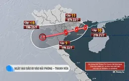 CẬP NHẬT: Bão số 3 giật cấp 13 tại Vịnh Bắc Bộ, đổ bộ đất liền vào ngày 22/7