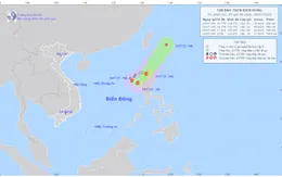 Bão số 4 giật cấp 11 trên vùng biển phía Đông của khu vực Bắc Biển Đông