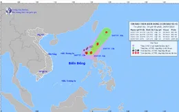 Bão số 4 giật cấp 12, di chuyển theo hướng Đông Đông Nam