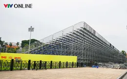 Toàn cảnh khán đài 30.000 chỗ phục vụ đại lễ Quốc khánh 2/9 tại Quảng trường Ba Đình