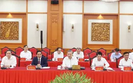 Bộ Chính trị làm việc với Ban Thường vụ Quân ủy Trung ương