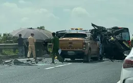 Nguyên nhân sơ bộ vụ 4 ô tô tông liên hoàn trên cao tốc Pháp Vân - Quốc lộ 45