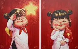 Thưởng lãm những bức vẽ “Dân tộc tự hào” tại Văn Miếu - Quốc Tử Giám