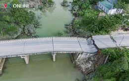 Cận cảnh hiện trường vụ lún sập, hư hỏng cầu Tát Luông (Tuyên Quang)