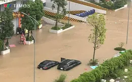 Khu đô thị Ecohome lại chìm trong biển nước sau bão số 11