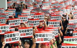 Đình công tại 15 sân bay ở Hàn Quốc, hơn 2,4 triệu hành khách bị ảnh hưởng