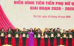 Tuyên dương điển hình tiên tiến trong phụ nữ Quân đội giai đoạn 2020 - 2025