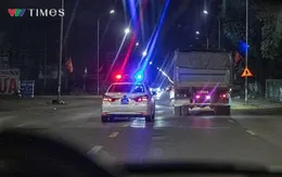 CSGT Hà Nội đồng loạt ra quân kiểm soát, xử lý xe tải vi phạm trong đêm