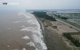 Ninh Bình: Bờ kè tiền tỷ tan hoang sau mưa bão