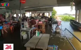 Trải nghiệm ăn uống giữa đàn cá trong quán ngập nước ở Thái Lan