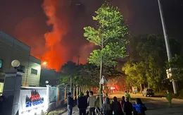 Cháy lớn xưởng sản xuất bỉm, khăn ướt ở Bắc Ninh, thiệt hại hàng trăm tỷ đồng