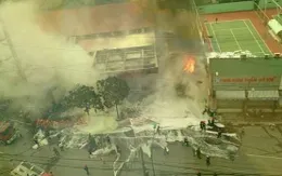 Chùm ảnh cháy lớn cây xăng đối diện Viện 108