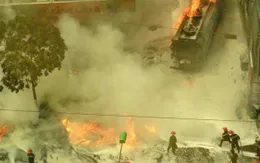 Vụ cháy tại cây xăng ở Hà Nội đã được khống chế