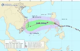 Chiều 9/12, bão Hagupit đi vào khu vực phía Đông Biển Đông