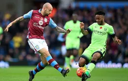 Aston Villa 0-0 Man City: Mất điểm, mất người, mất ngôi đầu!