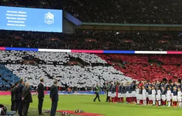 Sân Wembley ngập tràn sắc cờ Pháp trong lễ tưởng niệm vụ khủng bố Paris