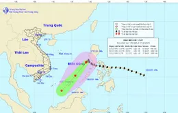 Trong 24 giờ tới, bão số 5 có khả năng đổi hướng di chuyển theo hướng Tây Nam