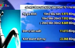 Hà Nội:Tăng giá nước sinh hoạt từ 1/10