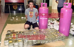 Triệt phá đường dây may túy “khủng”, giấu 490 bánh heroin trong bình gas