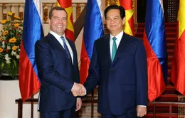 Thủ tướng Nguyễn Tấn Dũng hội đàm với Thủ tướng Nga Medvedev