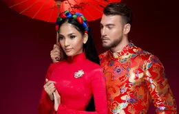Á hậu Trương Thị May sánh đôi cùng “mỹ nam” làng bóng đá ngoại quốc