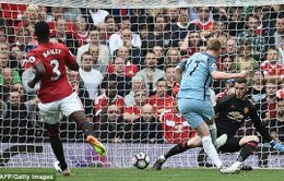 Man Utd 1-2 Man City: Sắc xanh rợp Old Trafford!