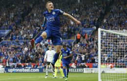 Leicester 3-1 Everton: Vardy bùng nổ trong ngày đăng quang