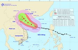 Bão số 7 di chuyển theo hướng Tây Tây Bắc, mỗi giờ đi được 15-20km