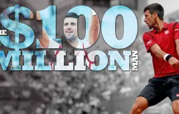 Djokovic cán mốc 100 triệu USD tiền thưởng