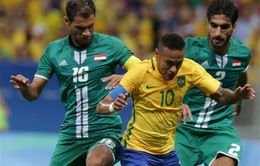 Olympic Rio 2016: Hòa 0-0 Iraq, chủ nhà Brazil nguy cơ bị loại ở vòng bảng