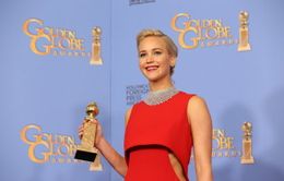 Jennifer Lawrence rinh tượng Quả cầu vàng thứ ba