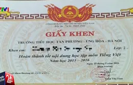 Âm thầm thu hồi giấy khen có danh hiệu lạ
