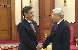 Tổng bí thư Nguyễn Phú Trọng tiếp Đoàn đại biểu cấp cao Lào