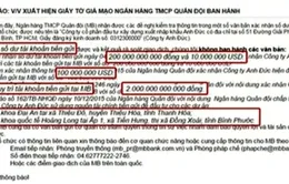 Ngân hàng Quân đội bị giả mạo giấy tờ