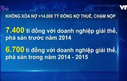 Không xóa nợ thuế hơn 14.000 tỷ VND đối với DN giải thể, phá sản