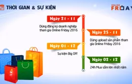 Ngày hội mua sắm Online Friday sẽ diễn ra vào ngày 2/12