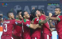 VIDEO: Hansamu Yana đánh đầu ghi bàn đưa Indonesia dẫn trước Thái Lan