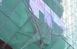 Sập giàn giáo công trình 20 tầng tại Nha Trang