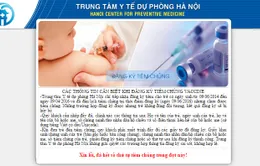 Hà Nội: 3.500 liều vaccine Pentaxim được đăng ký hết trong ít phút