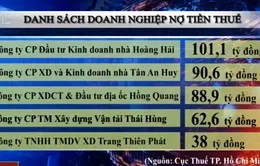 TP.HCM công bố DN nợ thuế: Doanh nghiệp BĐS nợ "đầm đìa"