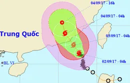 Bão số 8 hướng thẳng về đất liền phía Nam Trung Quốc