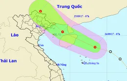 Áp thấp nhiệt đới hướng vào đất liền miền Bắc