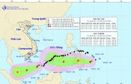 Tâm bão số 15 gió giật cấp 11, bão Tembin đi nhanh vào Biển Đông